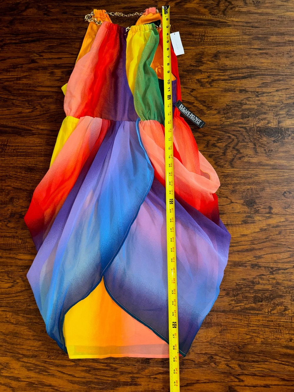 New York & Company Rainbow Halter Mini Dress - Multicolor - Picture 3 of 8